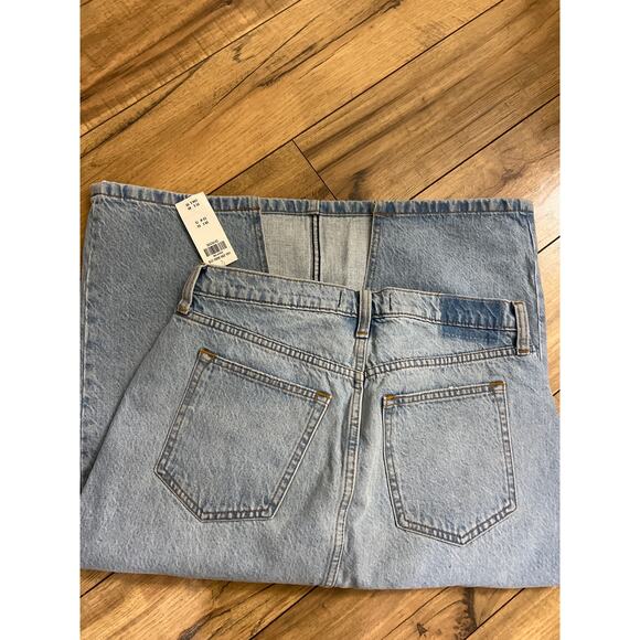 NWT Abercrombie & Fitch size 29 8P Jean skirt high-rise denim - Picture 3 of 5